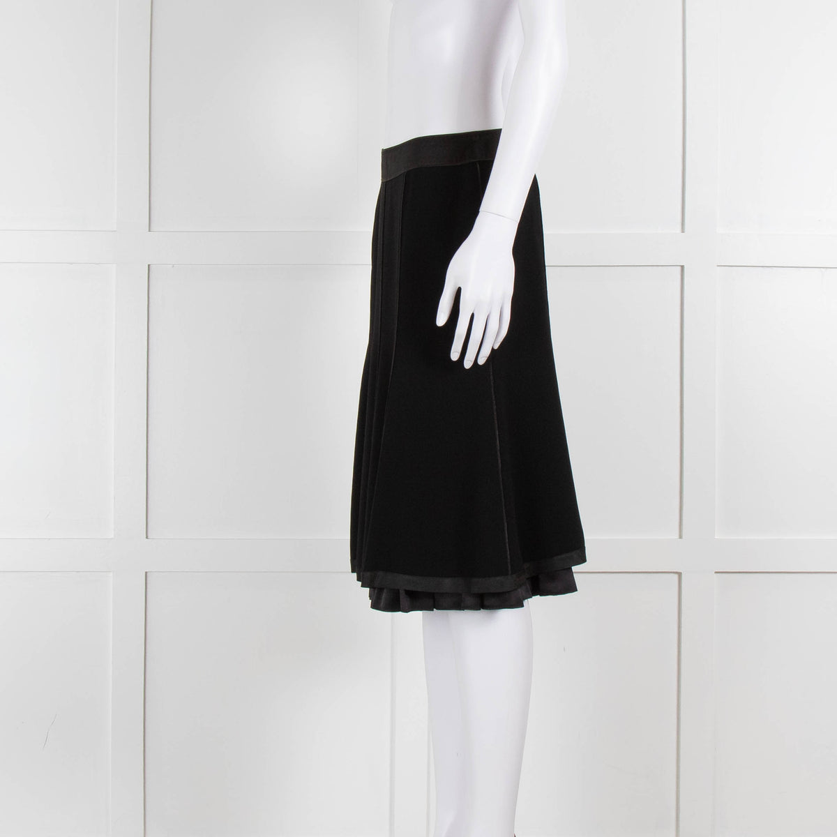 Strenesse Black Panelled A Line Skirt