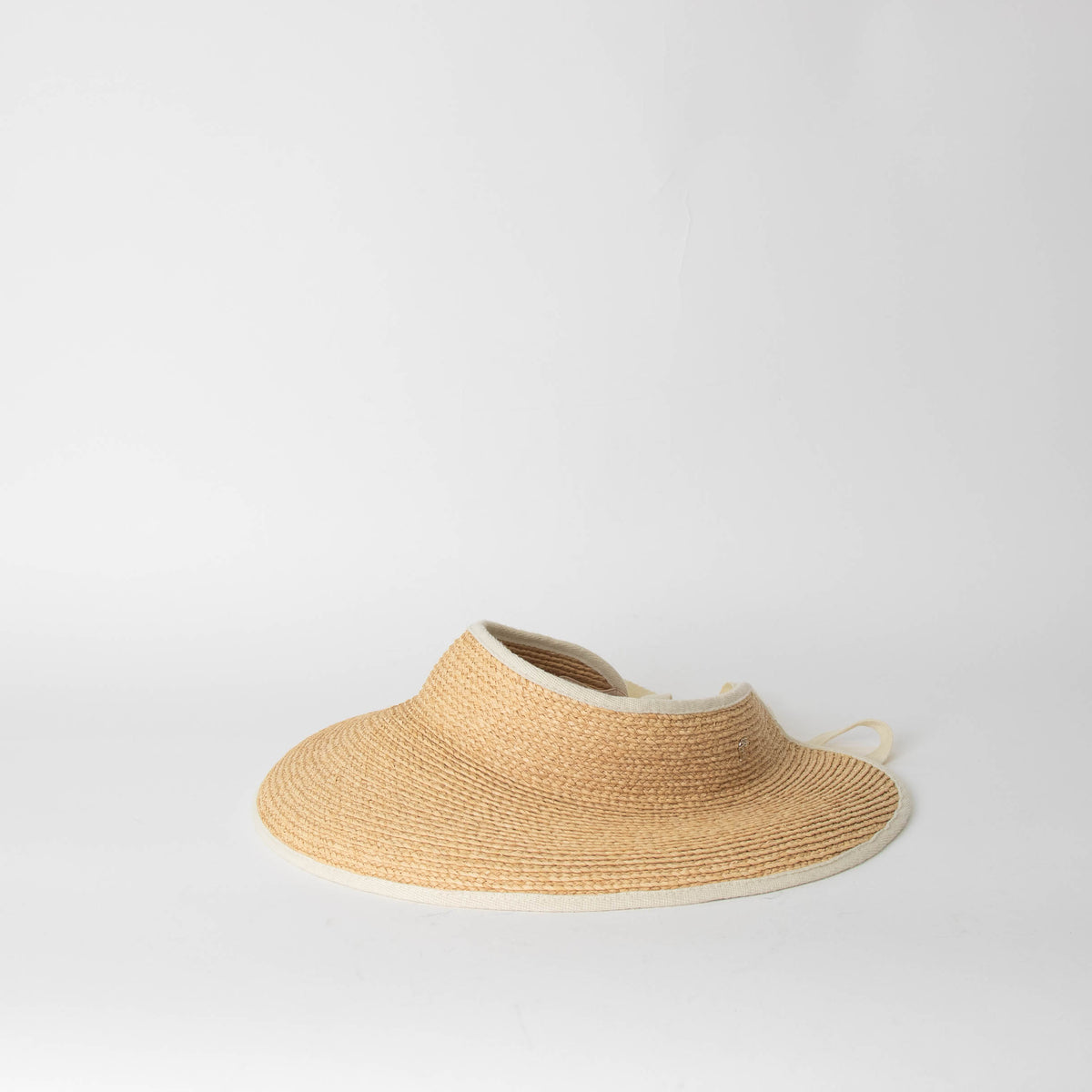 Helen Kaminski Neutral Straw Mia Visor Sun Hat