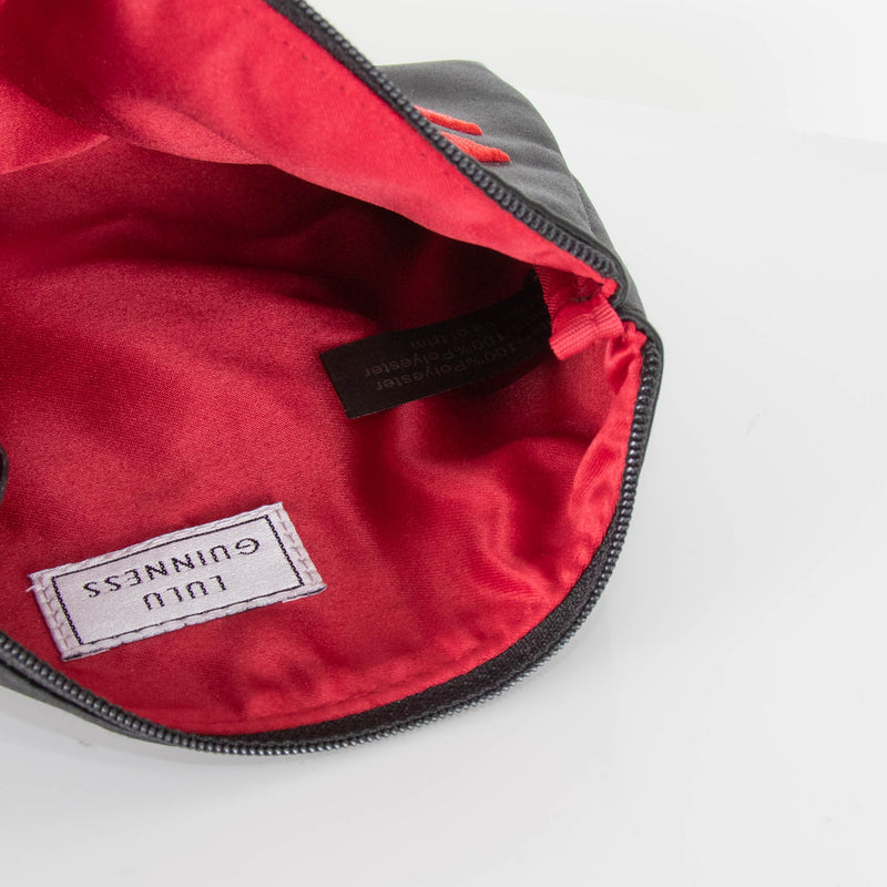 LuLu Guinness Black Red Lip Make Up Pouch
