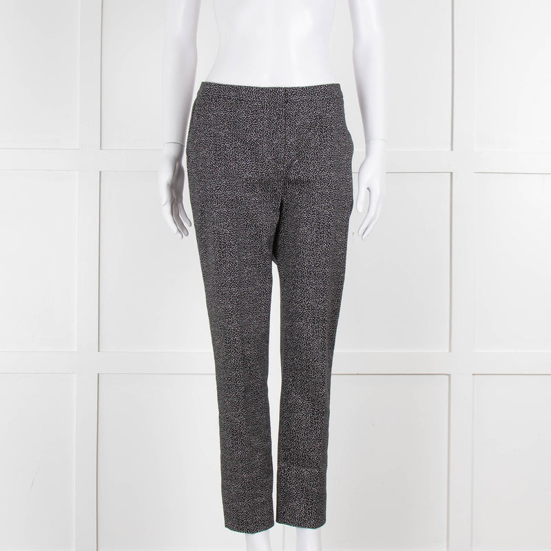 Piazza Sempione Blue and White Dotted Cotton Trousers
