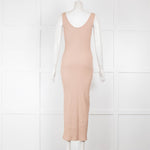 Balmain Beige Ribbed Button Front Dress