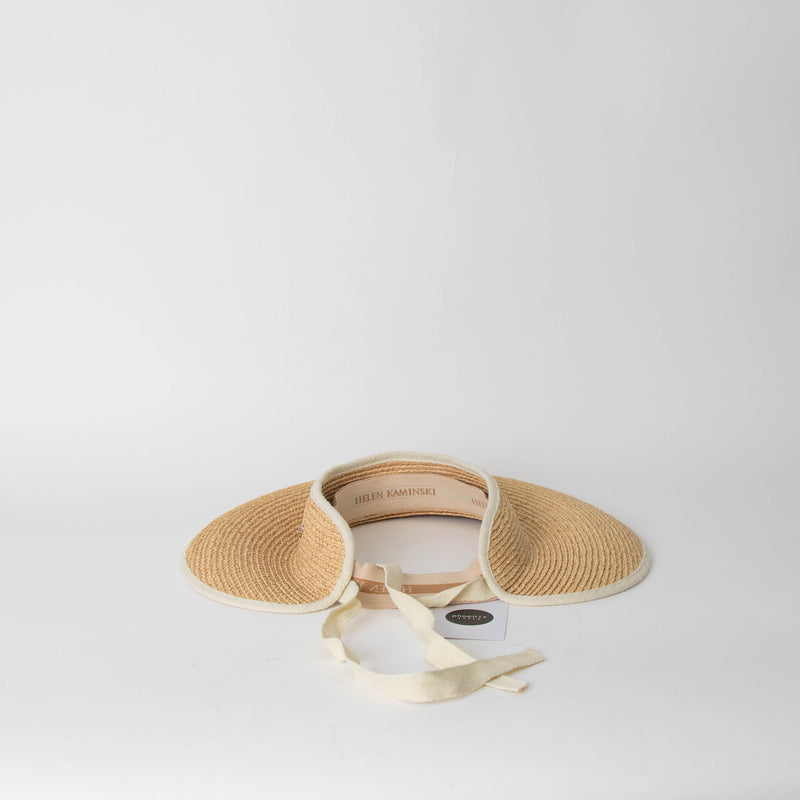 Helen Kaminski Neutral Straw Mia Visor Sun Hat