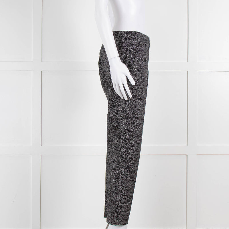 Piazza Sempione Blue and White Dotted Cotton Trousers
