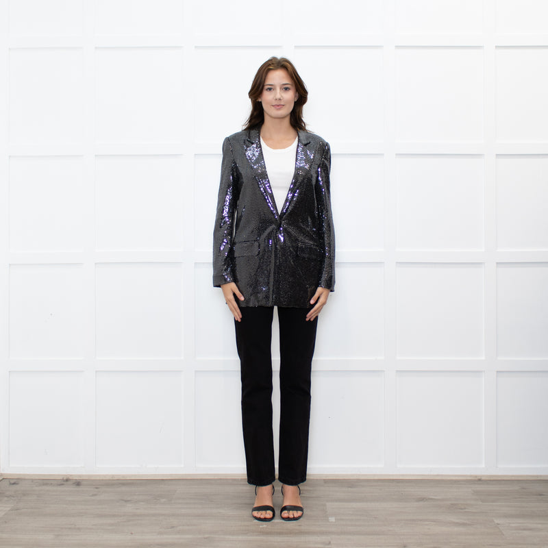 Second Female Black Silver Sequined Blazer