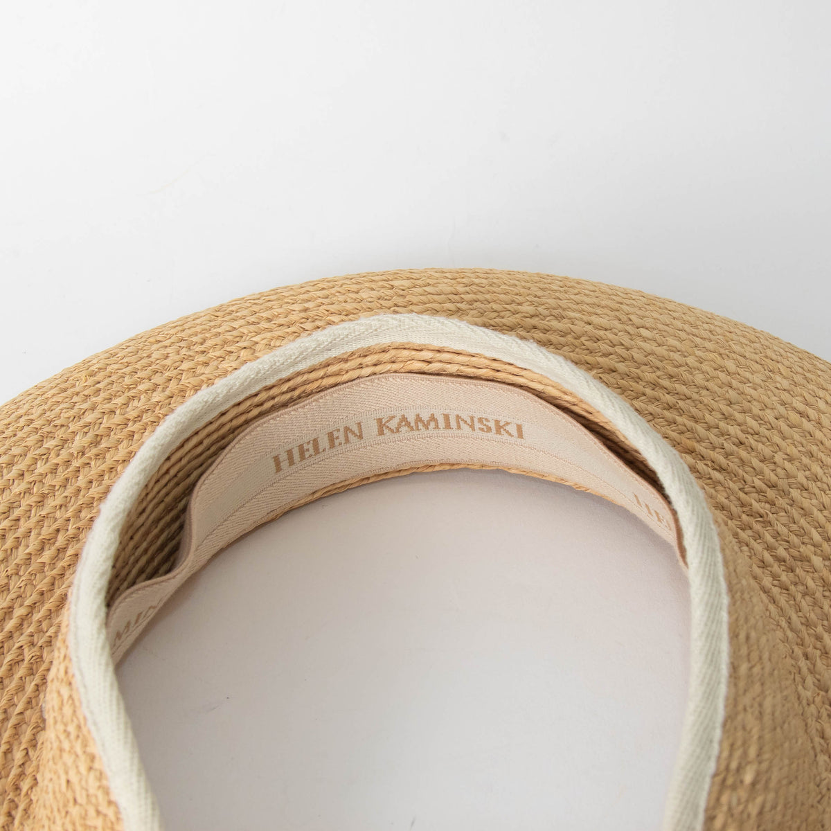 Helen Kaminski Neutral Straw Mia Visor Sun Hat