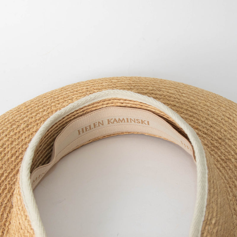 Helen Kaminski Neutral Straw Mia Visor Sun Hat