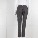 Piazza Sempione Blue and White Dotted Cotton Trousers