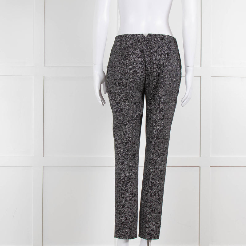 Piazza Sempione Blue and White Dotted Cotton Trousers