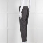 Piazza Sempione Blue and White Dotted Cotton Trousers