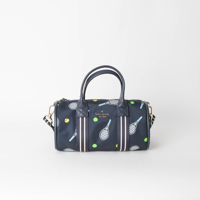 Kate Spade Navy Blue Racquet And Ball Small Duffle Bag