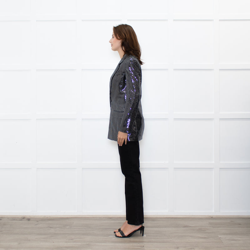 Second Female Black Silver Sequined Blazer