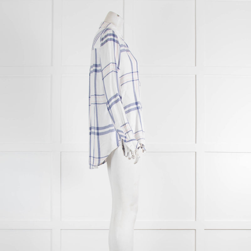 Rails Blue Pink White Check Brushed Cotton Shirt