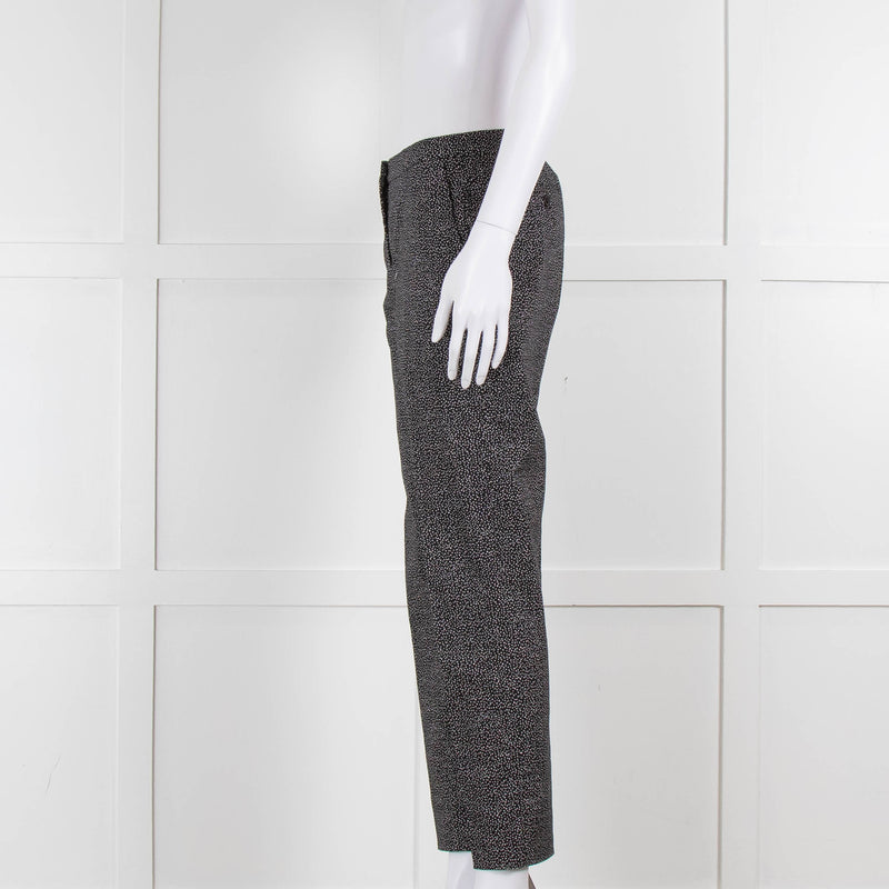 Piazza Sempione Blue and White Dotted Cotton Trousers