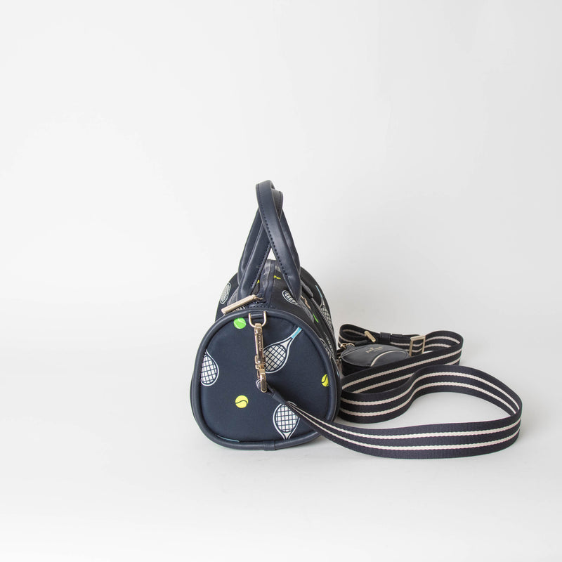 Kate Spade Navy Blue Racquet And Ball Small Duffle Bag