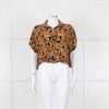 Farm Rio Tan Brown Toucan Print Cropped Shirt