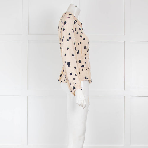 Bash Cream Polka Dot Long Sleeve blouse