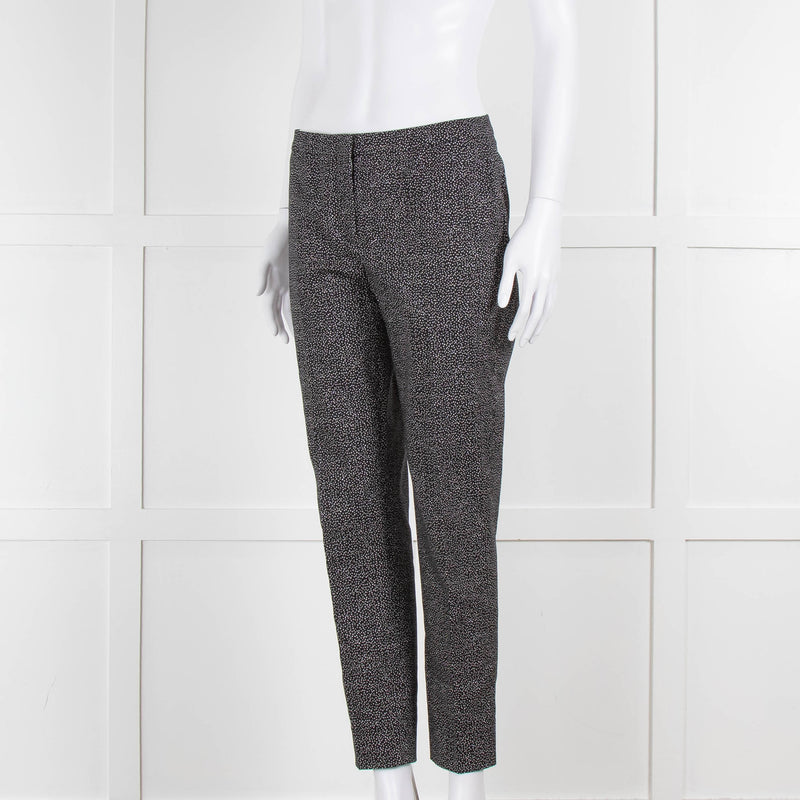 Piazza Sempione Blue and White Dotted Cotton Trousers