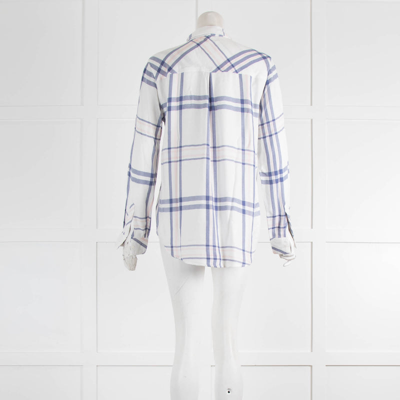 Rails Blue Pink White Check Brushed Cotton Shirt