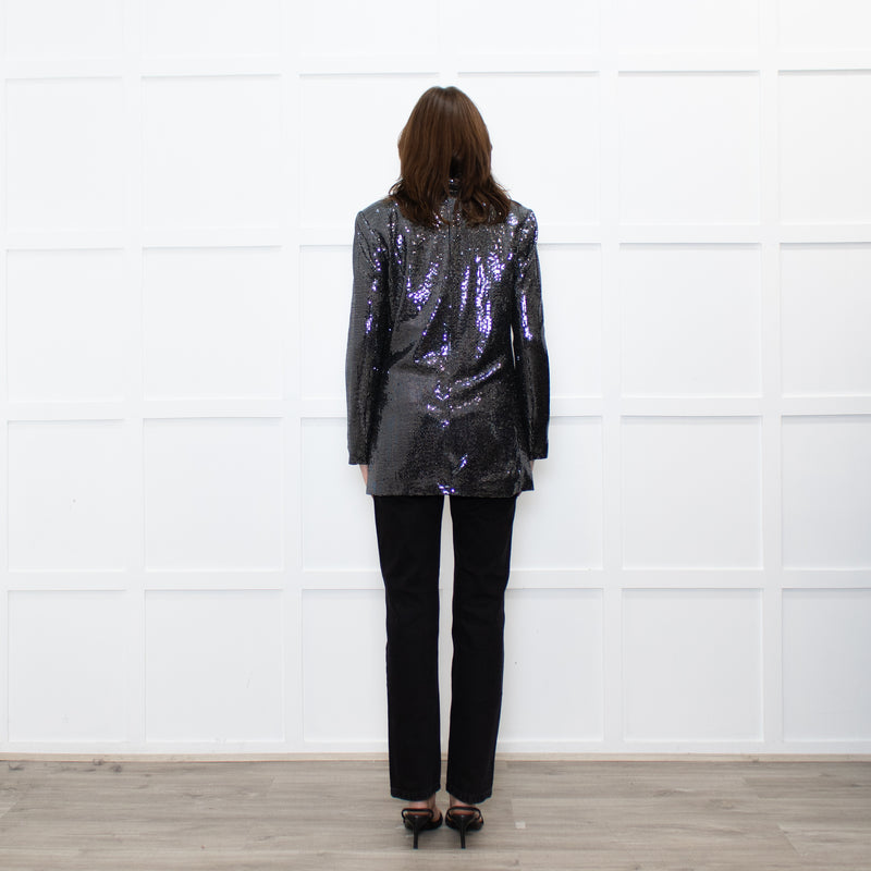 Second Female Black Silver Sequined Blazer