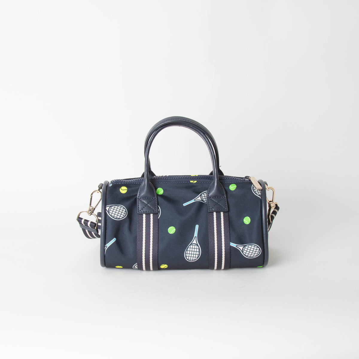 Kate Spade Navy Blue Racquet And Ball Small Duffle Bag
