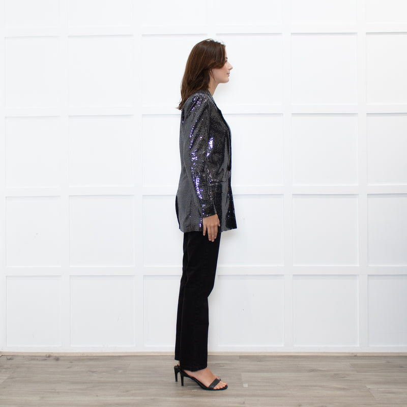 Second Female Black Silver Sequined Blazer