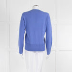 Chinti & Parker Cornflower Blue Wool Cashmere Blend V Neck Jumper