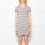 Marc by Marc Jacobs Fine Knit Blue Striped Mini Dress