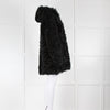 pa;ge Black Reversible Shearling Coat Removable Hood