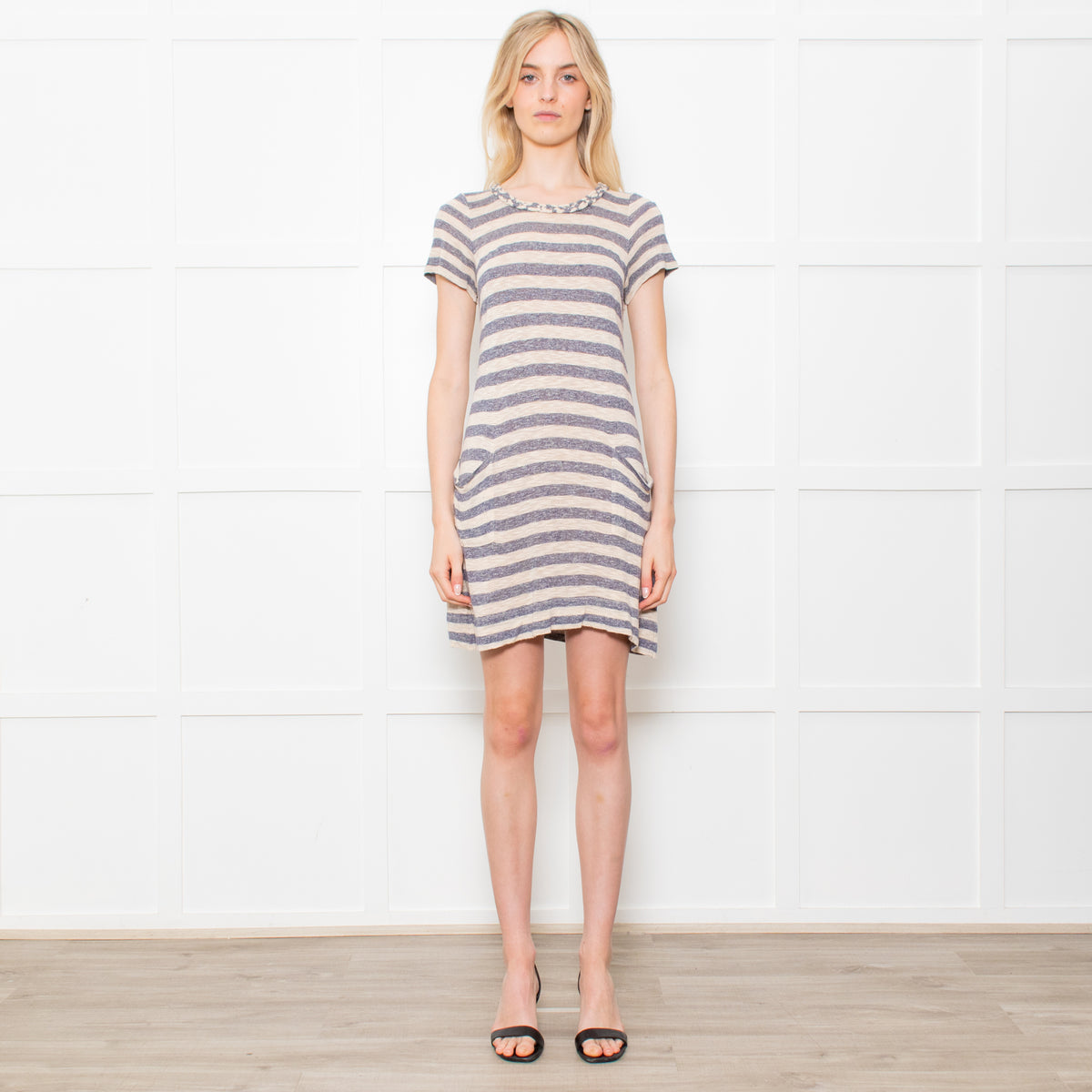 Marc by Marc Jacobs Fine Knit Blue Striped Mini Dress