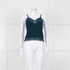 By Malene Birger Teal Lace Trim Camisole