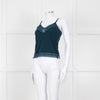By Malene Birger Teal Lace Trim Camisole