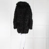 pa;ge Black Reversible Shearling Coat Removable Hood
