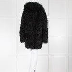 pa;ge Black Reversible Shearling Coat Removable Hood
