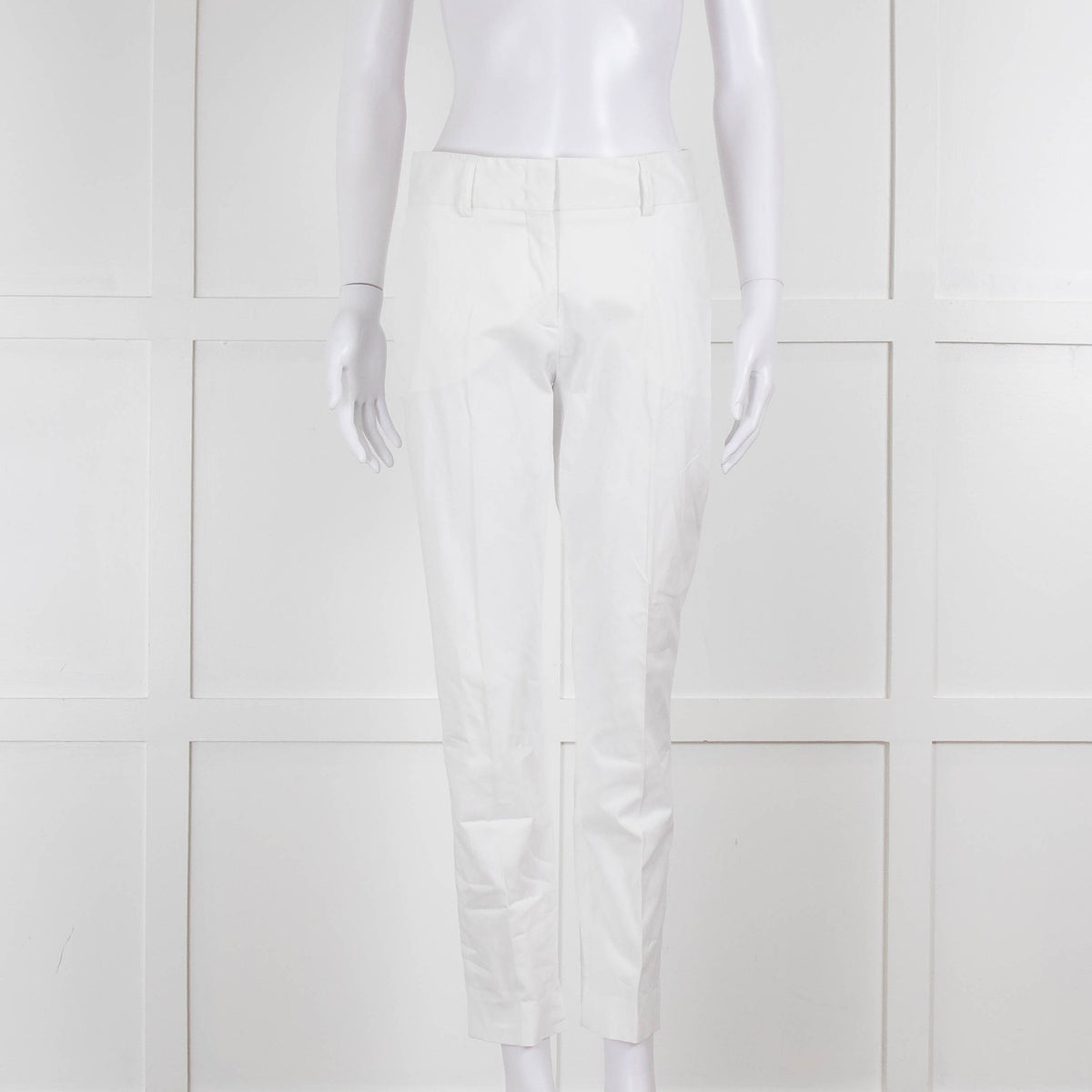 Piazza Sempione White Cotton Straight Leg Trousers