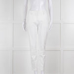 Piazza Sempione White Cotton Straight Leg Trousers