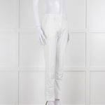 Piazza Sempione White Cotton Straight Leg Trousers