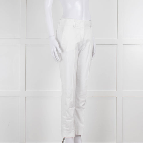 Piazza Sempione White Cotton Straight Leg Trousers