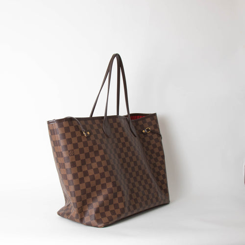 Louis Vuitton Brown Damiere Ebene Neverfull GM Tote Bag