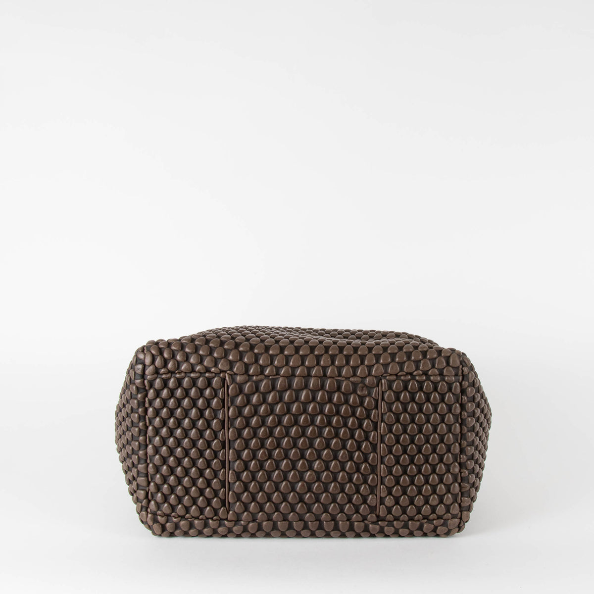 Tissa Fontaneda Brown Simple Matter Zip Small Bubble Tote