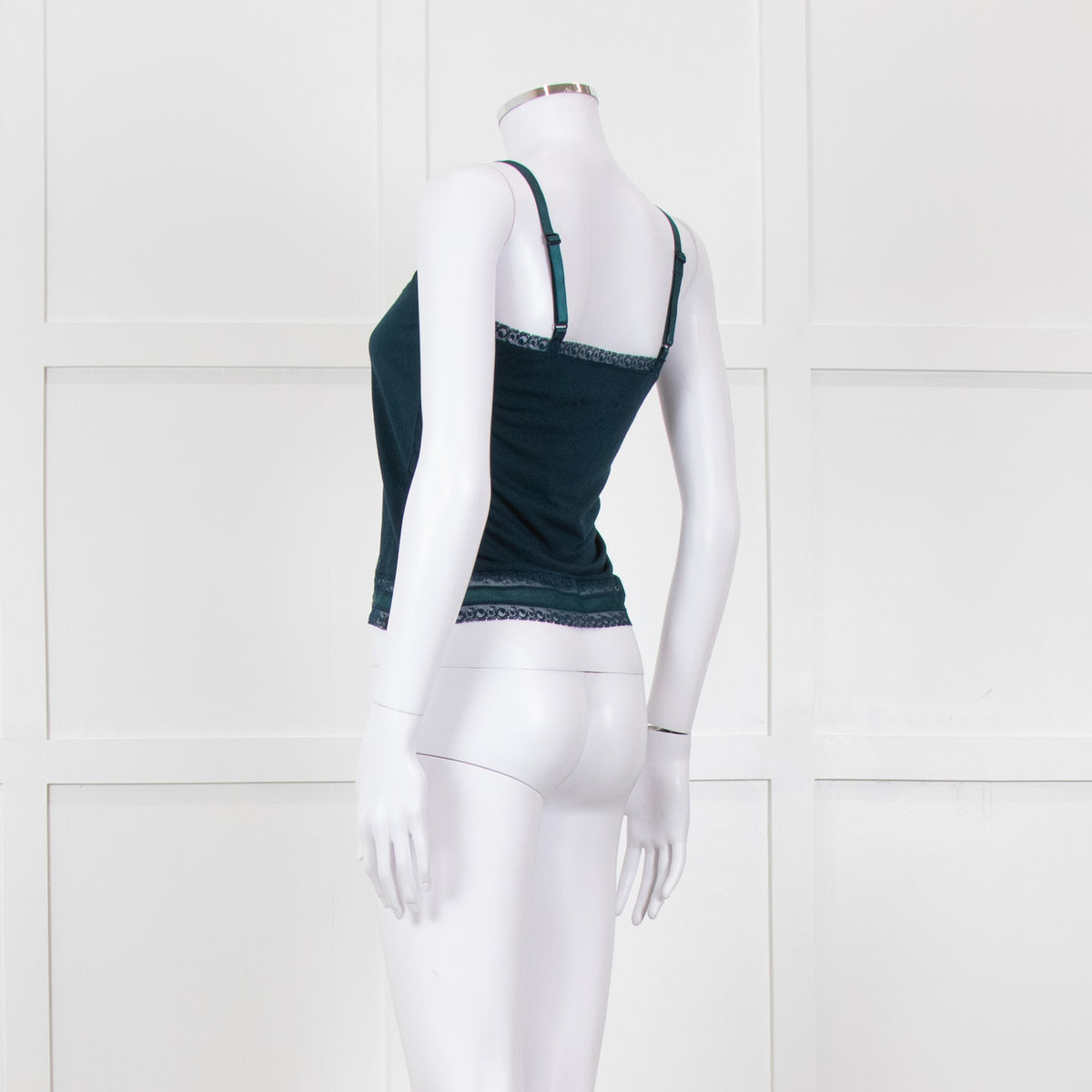 By Malene Birger Teal Lace Trim Camisole