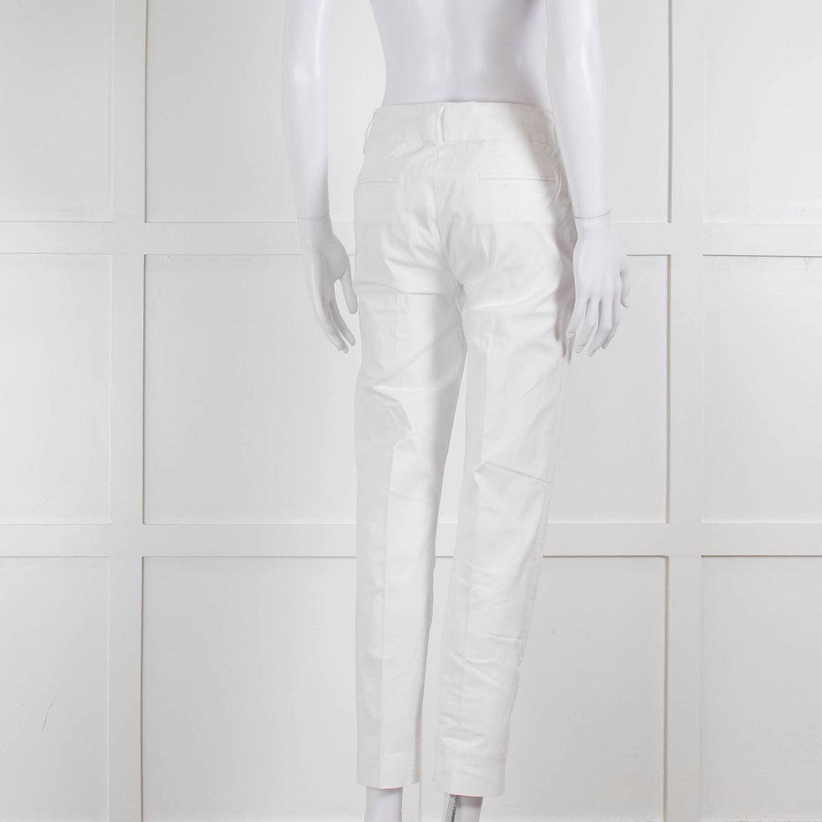 Piazza Sempione White Cotton Straight Leg Trousers