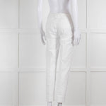 Piazza Sempione White Cotton Straight Leg Trousers