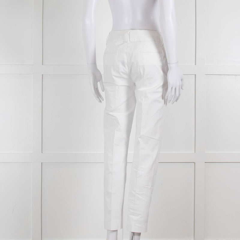 Piazza Sempione White Cotton Straight Leg Trousers