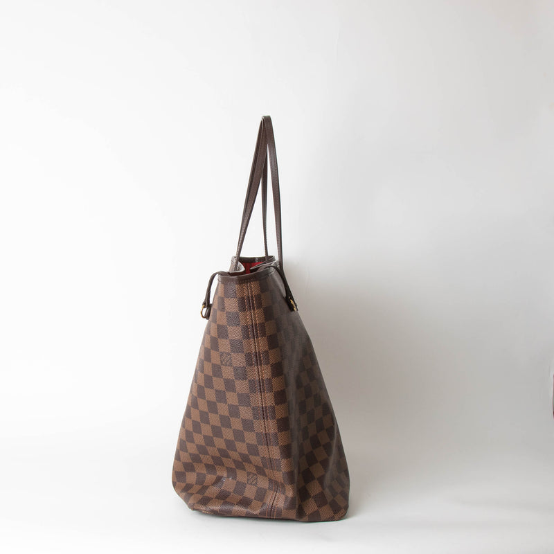Louis Vuitton Brown Damiere Ebene Neverfull GM Tote Bag