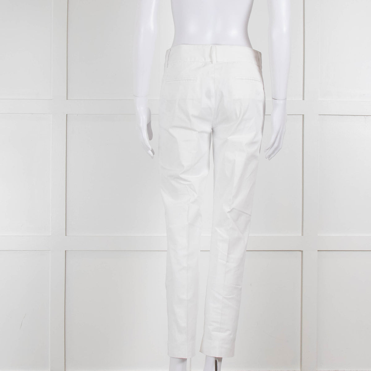 Piazza Sempione White Cotton Straight Leg Trousers