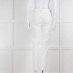 Piazza Sempione White Cotton Straight Leg Trousers
