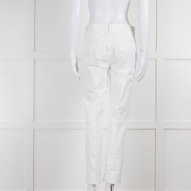 Piazza Sempione White Cotton Straight Leg Trousers