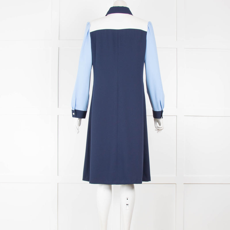 A.P.C Navy Blue Long Sleeve Dress