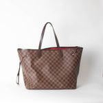 Louis Vuitton Brown Damiere Ebene Neverfull GM Tote Bag