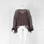The Kooples Sport Black And Red Floral Cami And Top